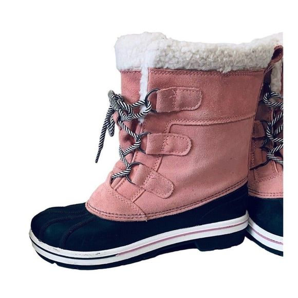 Cat and Jack Pink Winter Snow Boots with Thermolite Insulation -Big Girls Size 4 - Picture 4 of 10